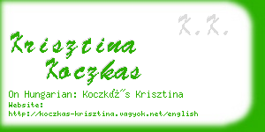 krisztina koczkas business card